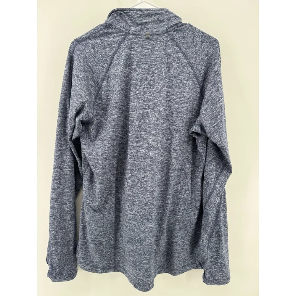 Nike Pullover Women's XL Heathered Blue 1/4 Zip Dri Fit Mock Neck‎